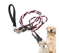 Laisse Câble pour Chien - Laisse Élastique Double Corde,Accessoires pour Animaux Robuste Confortable et Solide pour Parc Entraînement Plage Promenades avec Sécurité Améliorée Traction Extérieur
