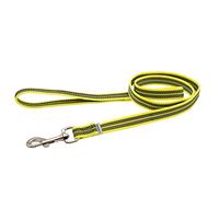 Laisse caoutchoutée avec dragonne - Jaune fluo, 200 cm (2 m)