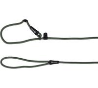 Laisse Chien - Anti-Traction Cami Vert - 170cm L x 0,8cm l x 0,8cm H (Ø 0,8cm) - Nylon - Stop sécurité réglable - pièces métalliques Noir Brillant - contrôle en Douceur