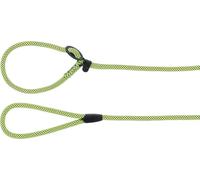 Laisse Chien - Anti-Traction Eros Vert - 170cm L x 1cm l x 1cm H (Ø 1cm) - Nylon - Stop sécurité réglable - pièces Noir Mat - contrôle Optimal