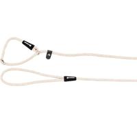 Laisse Chien - Anti-Traction Lago Beige - 170cm L x 0,8cm l x 0,8cm H (Ø 0,8cm) - Lin - Stop sécurité réglable - Anneau chromé - contrôle Doux