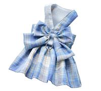 Laisse Chien Arc Chien Collier Jupe Mignon Pet Harnais avec Sangle De Poitrine Traction Corde Chats Chiens Vêtements Harnais Laisse Chien Cord (Color : Blue, Size : 50cm)