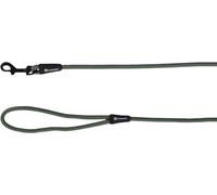 Laisse Chien - Cami Vert - 130cm L x 0,8cm l x 0,8cm H (Ø 0,8cm) - Nylon - Mousqueton Noir Brillant - Look Chic et léger
