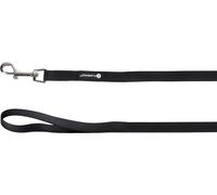 Laisse Chien - Caspar Noir (traque/entraînement) - 500cm L x 1,7cm l x 0,2cm H - biothane Hydrofuge - poignée - Mousqueton chromé - Entretien Facile