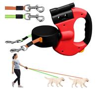 Laisse Chien Enrouleur, 300CM Laisse Rétractable Pour Chien, Laisse Pour Chien Rétractable, Laisse Double Pour Chien, Laisse Enrouleur Chien, Laisses Rétractables Pour Chiens, Pour Petit Chiens(Rouge)