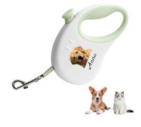 Laisse Chien Enrouleur Personnalisé avec Photo et Nom, 3m Laisses Rétractables Ruban Nylon Solide Laisse Chien Rétractable pour Chiens Jusqu'à 10kg, Frein à Une Main