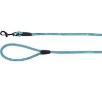 Laisse Chien - Eros Bleu - 130cm L x 1cm l x 1cm H (Ø 1cm) - Nylon - Mousqueton Noir Mat - Usage Quotidien