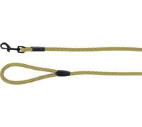 Flamingo Laisse pour Chien Eros Jaune - 1,3m 10mm - en Nylon Tressé Résistant | Légère, Confortable et Sécurisée pour la Promenade avec Votre Chien !