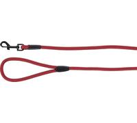 Laisse Chien - Eros Rouge - 300cm L x 1cm l x 1cm H (Ø 1cm) - Nylon - Mousqueton Noir Mat - liberté de Mouvement