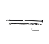 Laisse Chien Hands Free Noire, Laisse Traction Épaisse avec Fixation Vélo et Clé Hexagonale - Liberté des Mains, Matériau Alliage Robuste, Idéal pour Course et Entraînement