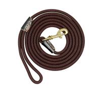 Laisse Chien Harnais Classiques Longe pour Chien 10m 20m 5m Laisse pour Chien Longue Lasso Gros Chien Cordon De Serrage Crochet Et Boucle Portante Résistant à l'usure Nylon (5m,Brown)