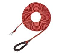 Laisse Chien Longe pour Chien 10m Cordon de Serrage Crochet et Boucle (Red,10m/0.8cm)