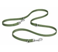 Laisse Chien - Longe pour Chien - Laisse d'entraînement Ziggi Kaki - 200 cm x 15 mm - Nylon - réglable 3 Positions - Mains Libres