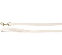 Laisse Chien - Longe pour Chien - Laisse Janka Beige en Nylon déperlant - Mousqueton métal doré brossé - 130cm x 1,5cm