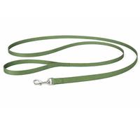 Laisse Chien - Longe pour Chien - Laisse Ziggi Kaki - 200 cm x 25 mm - Nylon - Mousqueton avec Finition Nickel Brillant