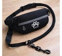 Laisse Chien Main Libre avec Ceinture Réglable - Laisse Élastique Antichoc Réfléchissante pour Running, Canicross, Randonnée, Promenade - Ceinture de Course pour Chien