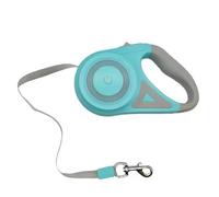 Laisse Chien Rétractable 3/5M avec Sangle Lumineuse LED De Marche Automatique À Main Anti-Enchevêtrement pour Chiots Course Sécurité Nocturne(Green,3 M)