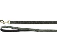 Laisse Chien - Saba Vert - 130cm L x 1,2cm l x 0,3cm H - Nylon + Velvet Doux - Mousqueton doré Mat - Look Chic