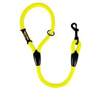 Laisse Courte en Corde pour Chien. Jaune, 60 cm. | Corde tressée en polyester de 12 mm, solide et idéale au quotidien, pour chiens moyens et grands, fabriquée en Espagne.