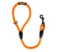 Laisse Courte en Corde pour Chien. Orange, 60 cm. | Corde tressée en polyester de 12 mm, solide et idéale au quotidien, pour chiens moyens et grands, fabriquée en Espagne.