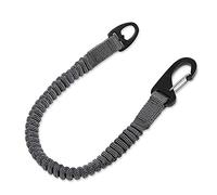 Laisse courte pour chien - Laisse courte en nylon - Rallonge rétractable dans un tampon élastique - Gris