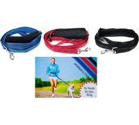 Laisse de chien jogging laisse de chien walking laisse de vélo max.40kg laisse ventrale, couleur:noir