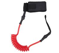 Laisse de corde de pied élastique en TPU Durable, sangle de cheville extensible pour planche à pagaie, planche de surf, accessoires de Sports aquatiques (noyau blanc rouge)