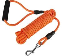 Laisse de dressage pour chien - 6 m - Flottante - Longue laisse avec poignée confortable - Pour l'extérieur, la randonnée, la natation, les plages et les lacs - Collier pour chien avec rivets pointus