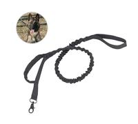 Laisse de Dressage pour Chien Élastique en Nylon Noir, Réglable | Promenade Quotidienne, Entraînement Animal, Prise Confortable et Libération Rapide, Usage pour Chien