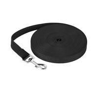Laisse de dressage pour chiens, longue ligne, réglable, pour chiot, chiens de moyenne et grande taille, avec poignée rembourrée douce, crochet robuste, pour chiots de grande et petite taille (noir)