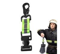 Laisse de gants de pompier - Porte-gants Rugged Fire Gear - Sangle réfléchissante - Fixez les cintres à gants Snap Hook - Sangle tactique en nylon - Facile à utiliser - Réfléchissant