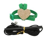 Laisse de Harnais d’Oiseau |Corde de Traction Volante Extensible réglable pour perroquets/perruches/tourtereaux |Léger et Confortable avec Boucle rotative à 360° (25,5 cm)