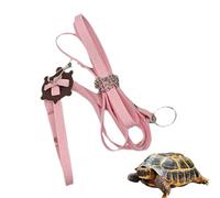 Laisse de Harnais de Tortues | Corde de Commande extérieure réglable en Cuir PU | Collier Thoracique Multiples de Cartouche à Marche Douce à Pied pour Tortue