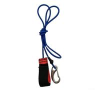 Laisse de pagaie en acier inoxydable pour kayak, corde élastique de 101,6 cm pour la pêche et les sports nautiques (bleu)