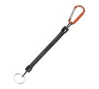 Laisse de pêche enroulée rétractable conçue pour sécuriser les cannes et éviter la perte d'eau pendant les efforts de capture (orange)