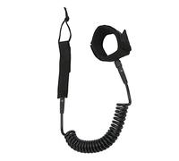 Laisse de planche de surf, 0,7 cm de diamètre, 2,1 à 3,7 m, connexion en acier inoxydable à ressort enroulé, laisse de surf sûre, corde de jambe réglable avec manchette de cheville pour planche à