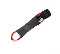 Laisse de planche de surf de 7 mm, accessoire de surf pour planche à pagaie et longboard, manchette souple avec design anti-torsion (2,1 m, rouge)