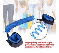 Laisse de Poignet Anti-perte pour Bébés et Enfants, Lien de sécurité avec Serrure à clé de sécurité pour les Tout-petits (Bleu)