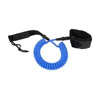 Laisse de poignet enroulée en TPU pour bodyboard, laisse de surf pour le bodyboarding, bobine de 10 pieds de diamètre 7 mm avec sangle ajustable rembourrée, accessoire de surf (Noyau blanc