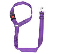 Laisse de Sécurité pour Chien en Nylon Noir, Harnais Réglable avec Sangle Réfléchissante, Longueur Ajustable 72-84 cm - Sécurité Renforcée, Facile à Installer, Parfaite pour (Violette)
