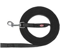 Laisse de traction, caoutchouté 15 m/15 mm noir