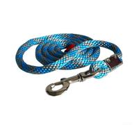 Laisse de traction multifonction en nylon pour chien et cheval avec différentes longueurs disponibles (4 m, gris/bleu)