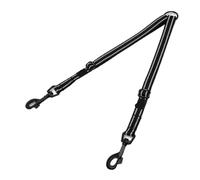 Laisse Double en Nylon for Chien, coupleur for Deux Chiens, sans enchevêtrement, Animal de Compagnie for Toutes Les Races(Black,M (40-60cm))