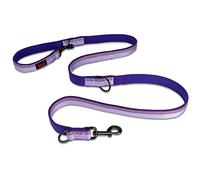 Laisse Double HALTI - Laisse éducative pour Chien avec Coutures Réfléchissantes - Confortable à tenir avec longueur réglable. Convient pour La Marche Quotidienne et Le Dressage (Taille L, Violet)