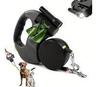 Laisse Double pour 2 Chiens, Laisse Double, Laisse Rétractable De 5 M Pet, À 360° en Enchevêtrement Câble De Sécurité Réfléchissant pour Promenades Nocturnes, Jogging Et Camping avec (Bleu)