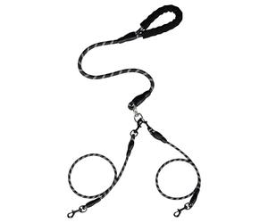 Laisse double pour animaux de compagnie - Taille 85 x 77 cm, raccords en de zinc, cordon de traction robuste | Pas d'extension d'épissure élastique Buffer Trainer Puppy Control Accessoires