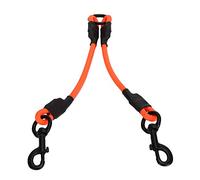 Laisse Double pour Chien en chaîne, Laisse imperméable en PVC pour Deux Chiens, Laisse Robuste avec Boucle métallique et Doubles Clips, idéale pour Les promenades en extérieur et