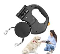 Laisse Double pour Chien, Laisse télescopique pour -Double Polyvalente pour Animaux de Compagnie,pour résistante à l'usure, Cordon pour Chien Portable pour la Marche Nocturn