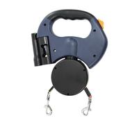 Laisse Double Pour Chien, Laisse Télescopique Rétractable Rotative À 360 Degrés Animal De Compagnie, Antidérapante Animaux Légère Et Résistante L'us