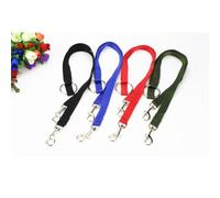 Laisse Double pour Chiens, Contrôle de Marche pour Deux Chiens | Nylon Rouge, Point D’attache sans Entrave, Promenades de Quartier, Petits Animaux, Usage Quotidien